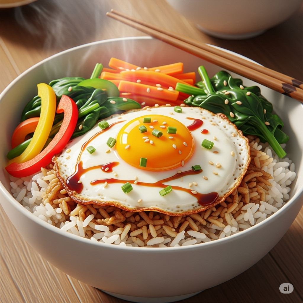 Nasi Telur Kecap Sayur
