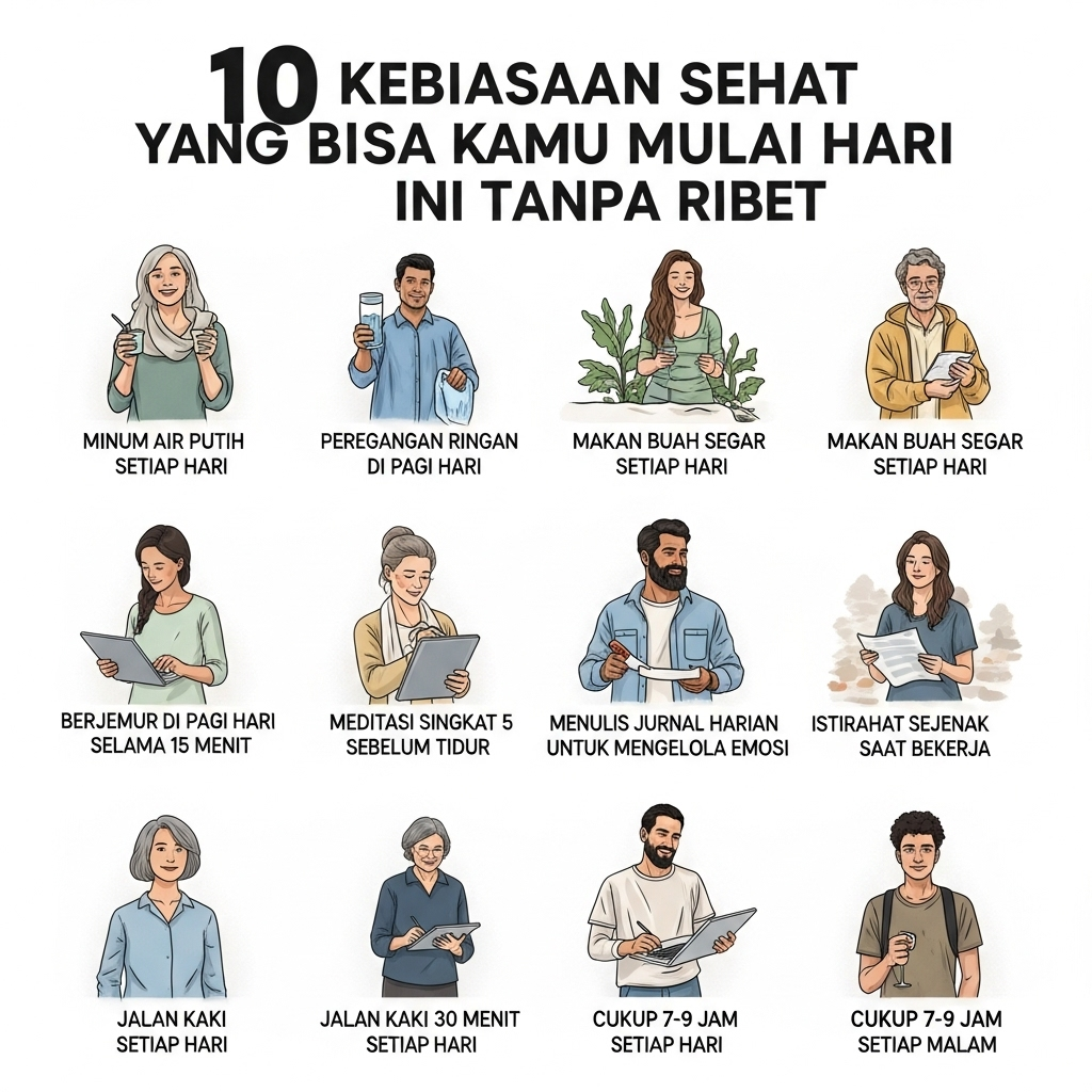 10 Kebiasaan Sehat yang Bisa Kamu Mulai Hari Ini Tanpa Ribet